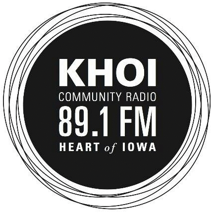 KHOI Logo reading "KHOI Community Radio 98.1 FM Heart of Iowa"